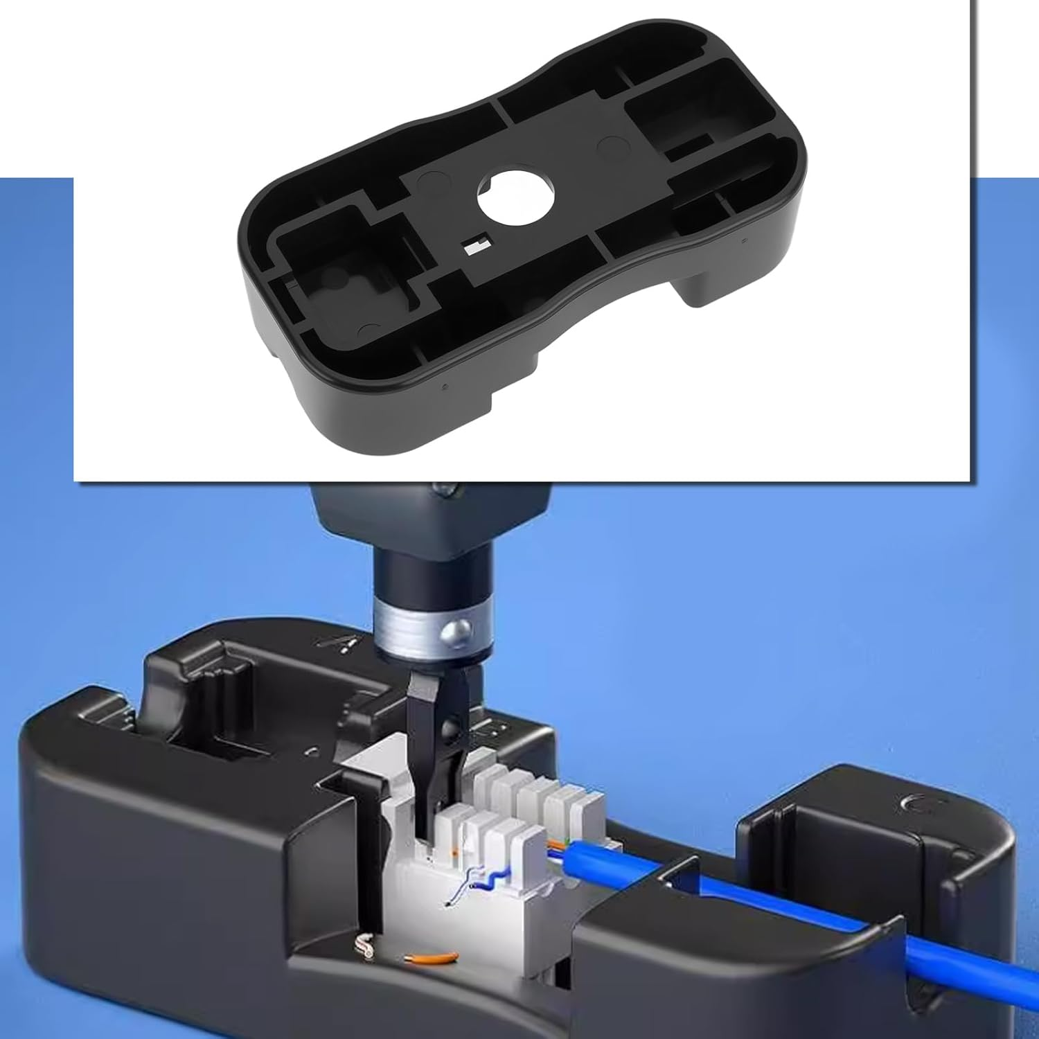 LT Easiyl 2Pcs Wiring Tool Module Holder Keystone Jack Punch down Stand Holder Suitable for 110 Blade Wire Cable Tool RJ45/RJ11 - Multipurpose Tool for Wiring image number 5