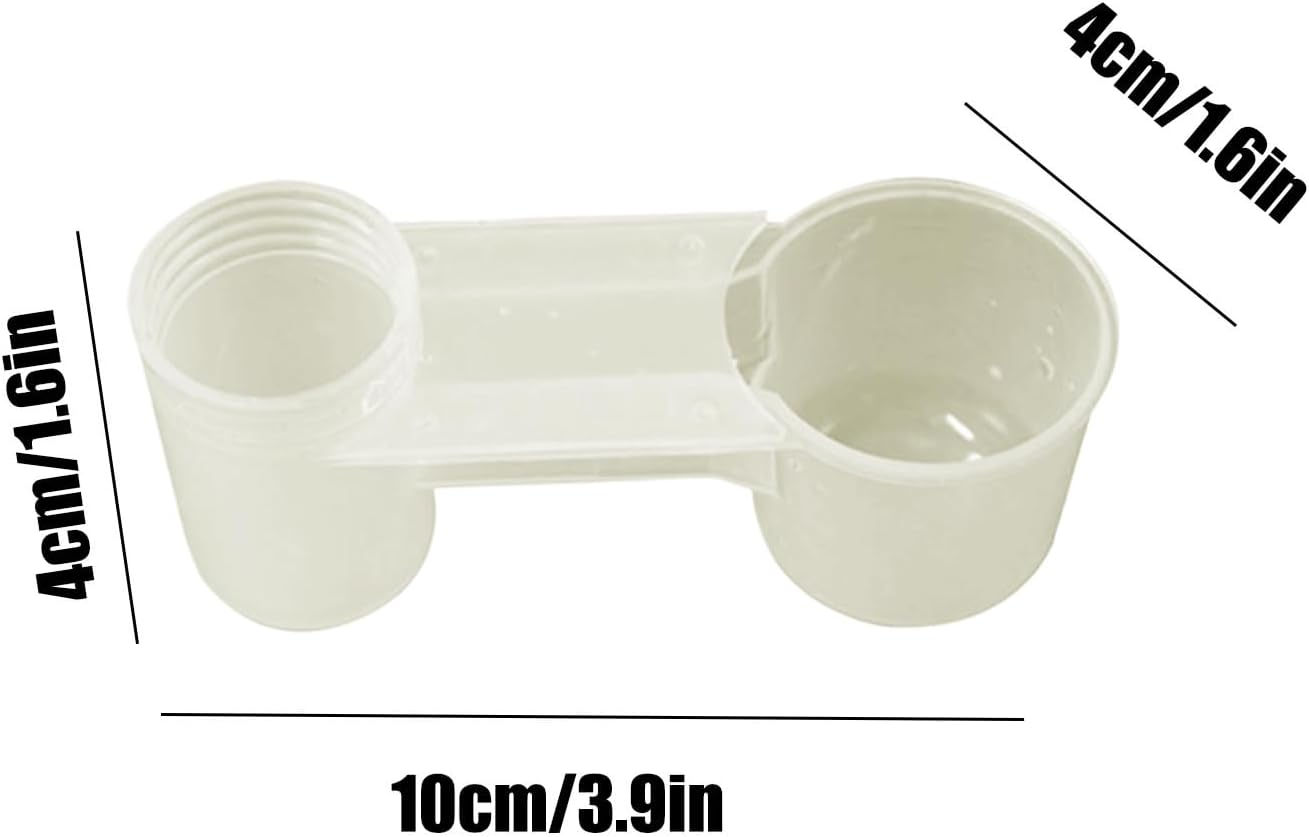 Weqizuerqi Soda Pop Water Bottle Cup, Parrot Bird Water Feed, Drinker Feeder, Water Clip for Parrots, Safe Scientific Double Port Design Device for Pigeon Chickadees image number 5