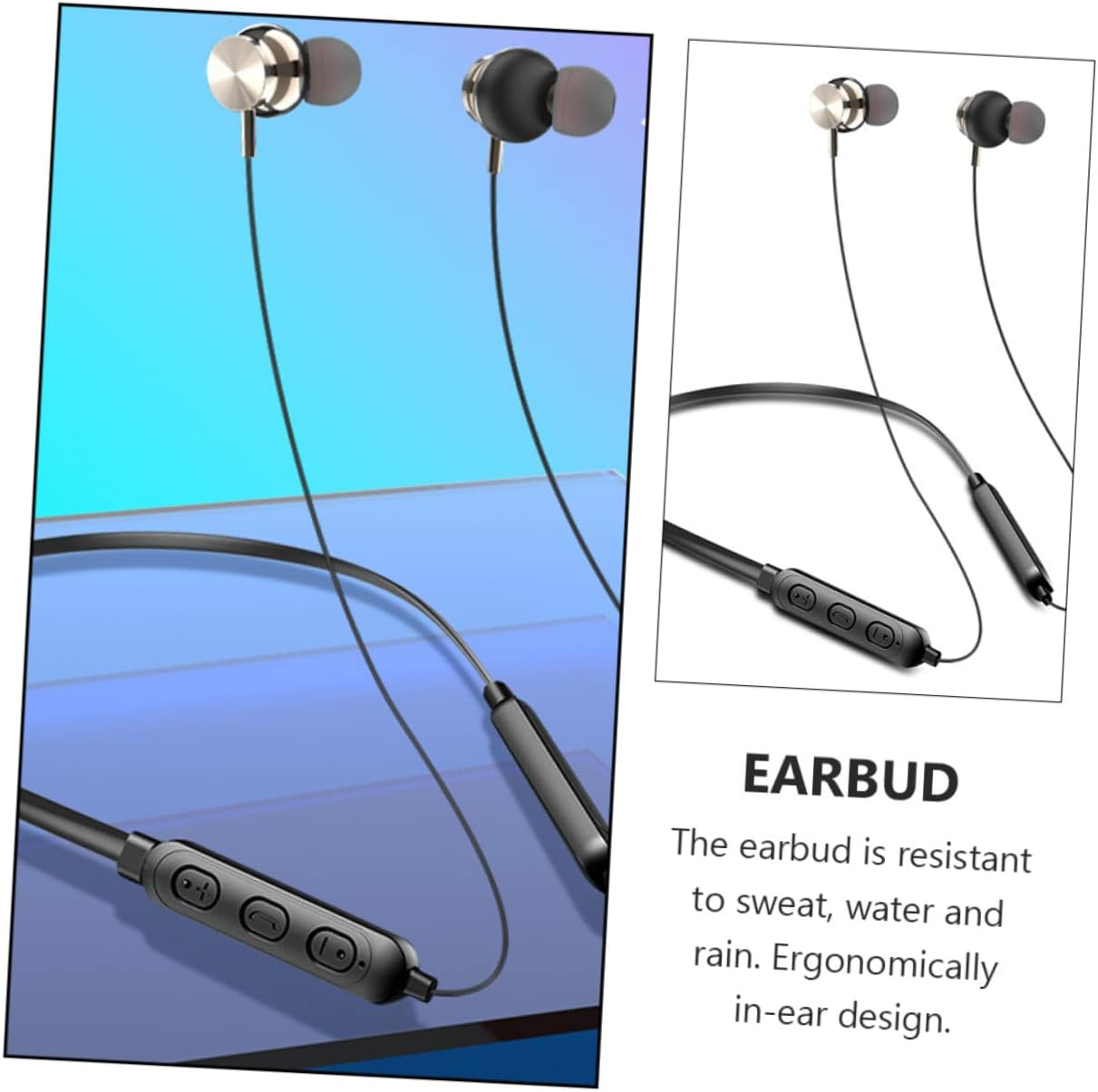 DOITOOL Neck-Mounted Wireless Headphones Stereo Sound Wireless Earbud Design for Sports and Magnetic Attachment for Secure Wear during Running image number 6