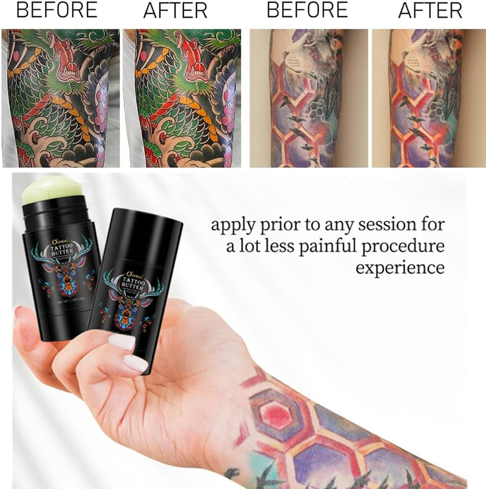 2 Pack Tattoo Aftercare Butter Balm,Tattoo Balm for Old & New Tattoo Moisturizer Healing Brightener for Color Enhance, Natural Organic Tattoo Cream, Daily Tattoo Care Moisturizer