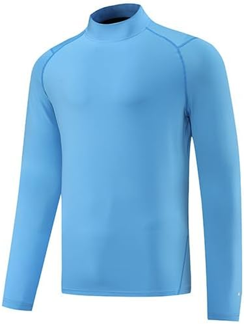 SAOOOP Men'S Polyester Fabric Tight Absorbing Sweat Breathable Speeddry Outdoor Sports Running Fitness Training Basketball Marathon Long Sleeve round Neck Sportswear