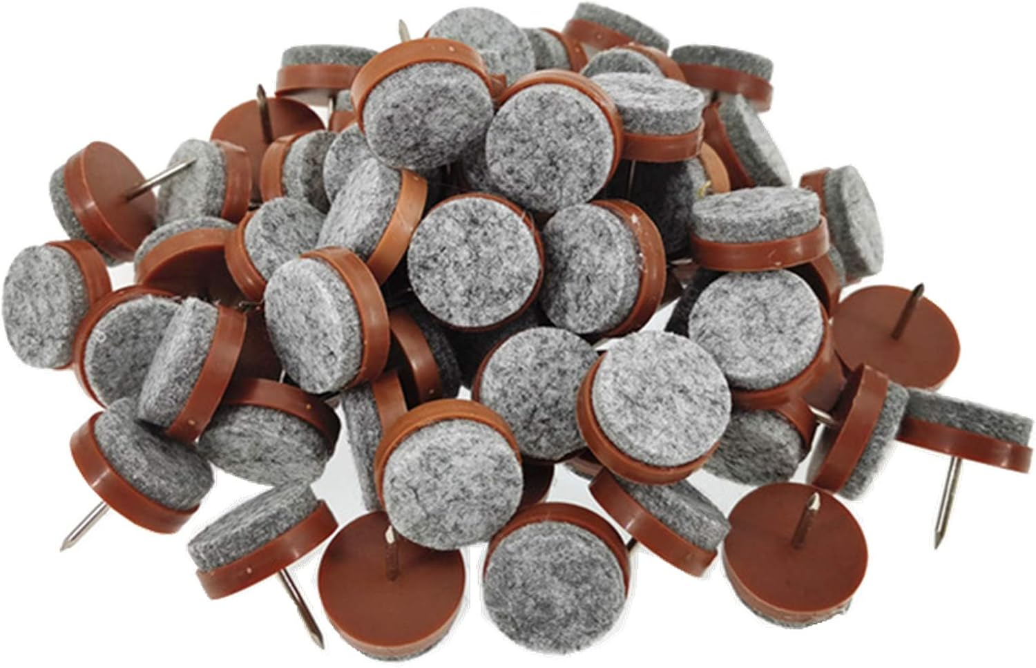 Pack of 40 Heavy Duty Felt Nail-On Slider Glide Pad Furniture Chair Tables Leg Feet Pads Table Wood Floor Protectors