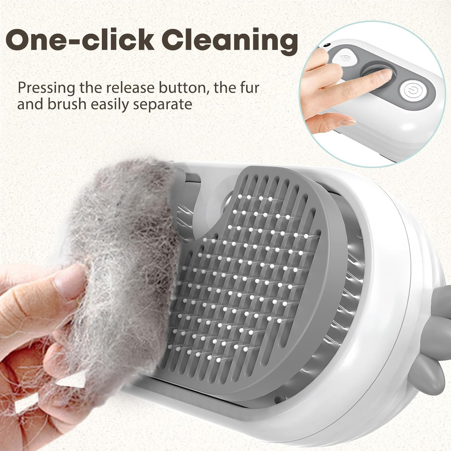 Aymxcls Cat Steam Brush with Release Button,Self Cleaning Spray Cat Brush with Release Button for Cats Shedding, Cat Grooming Brush for Removing Knots,Loose Hair