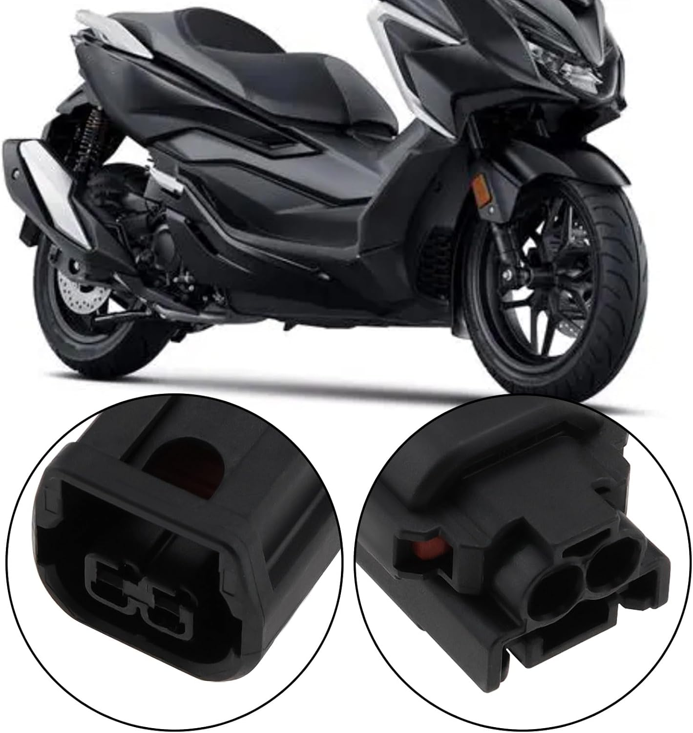 2 Sets 2 Pin Power Plug Connector Motorcycles Female Electrical Plug Housing Compatible with Honda CRF250 300 L/Rally XL750 Transalp 2023 image number 1