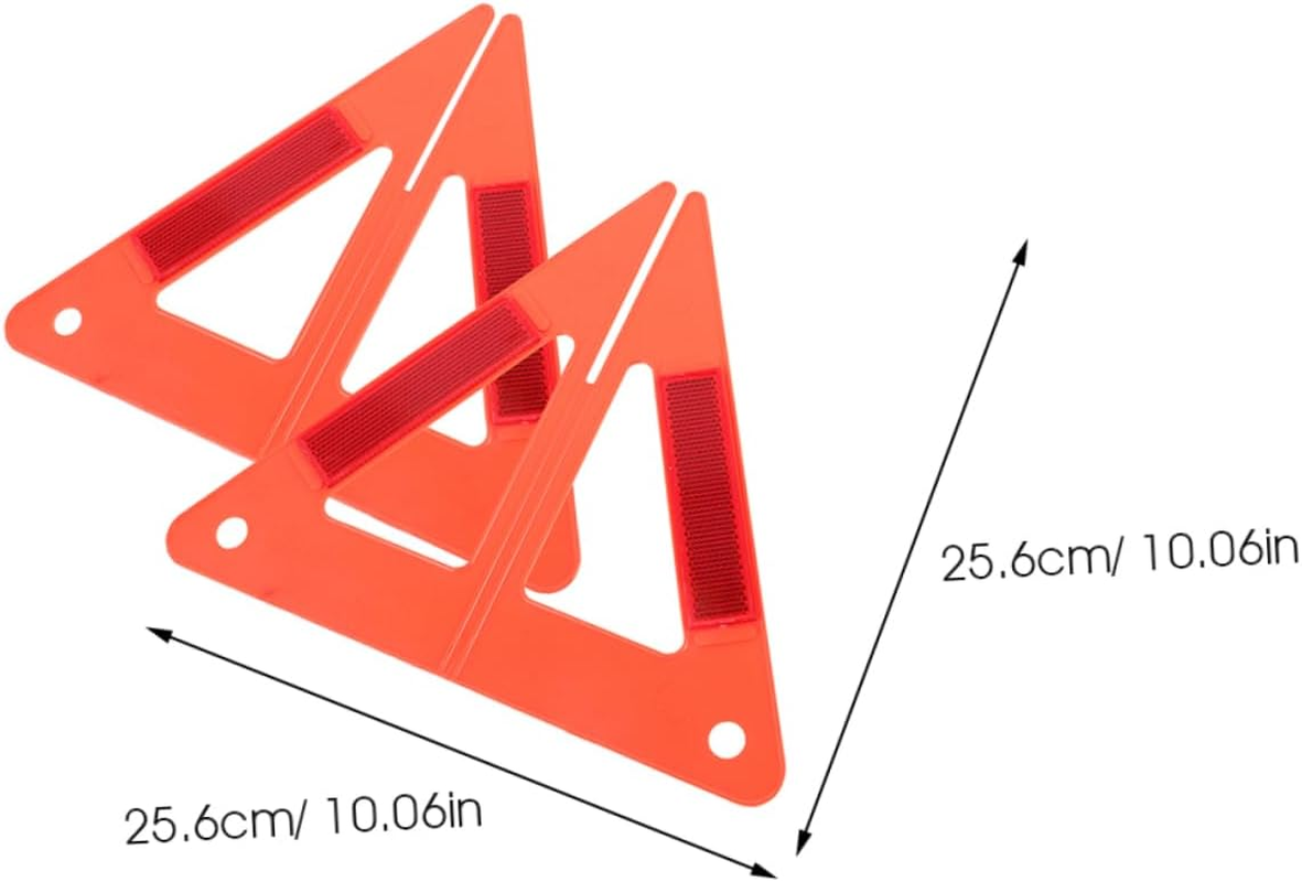 Happyyami 3Pcs Reflective Emergency Safety Triangles Vehicle Warning Triangles Foldable Roadside High Visibility Safety Signs for Car Breakdown and Highway Use image number 6