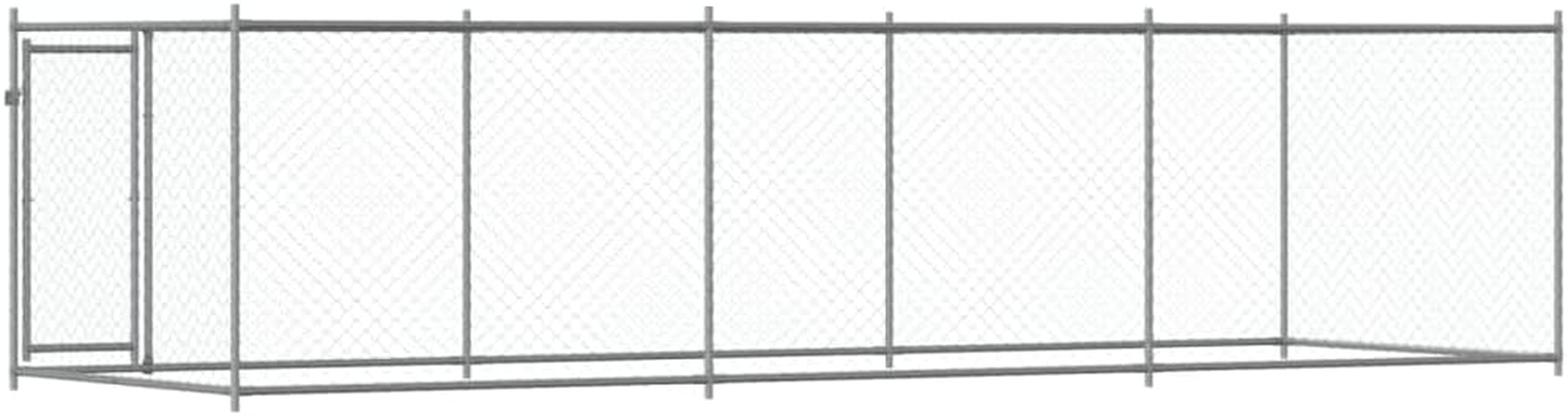 Dog Cage Grey 6X2X1.5M Galvanised Steel Safe Comfortable Space Outdoor image number 4