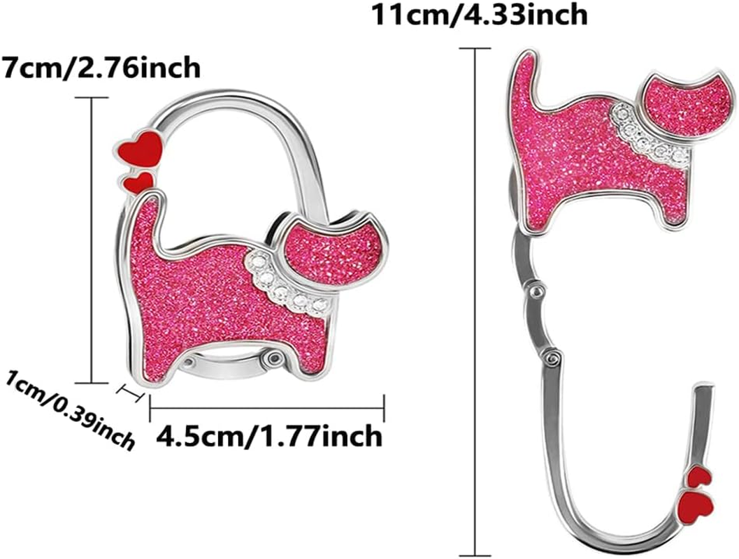Handbag Hook, Foldable Cute Cat Pattern Portable Table Hook Handbag Hanger for Hanging Purse, Bag, Women Girls Gifts (Type 16)