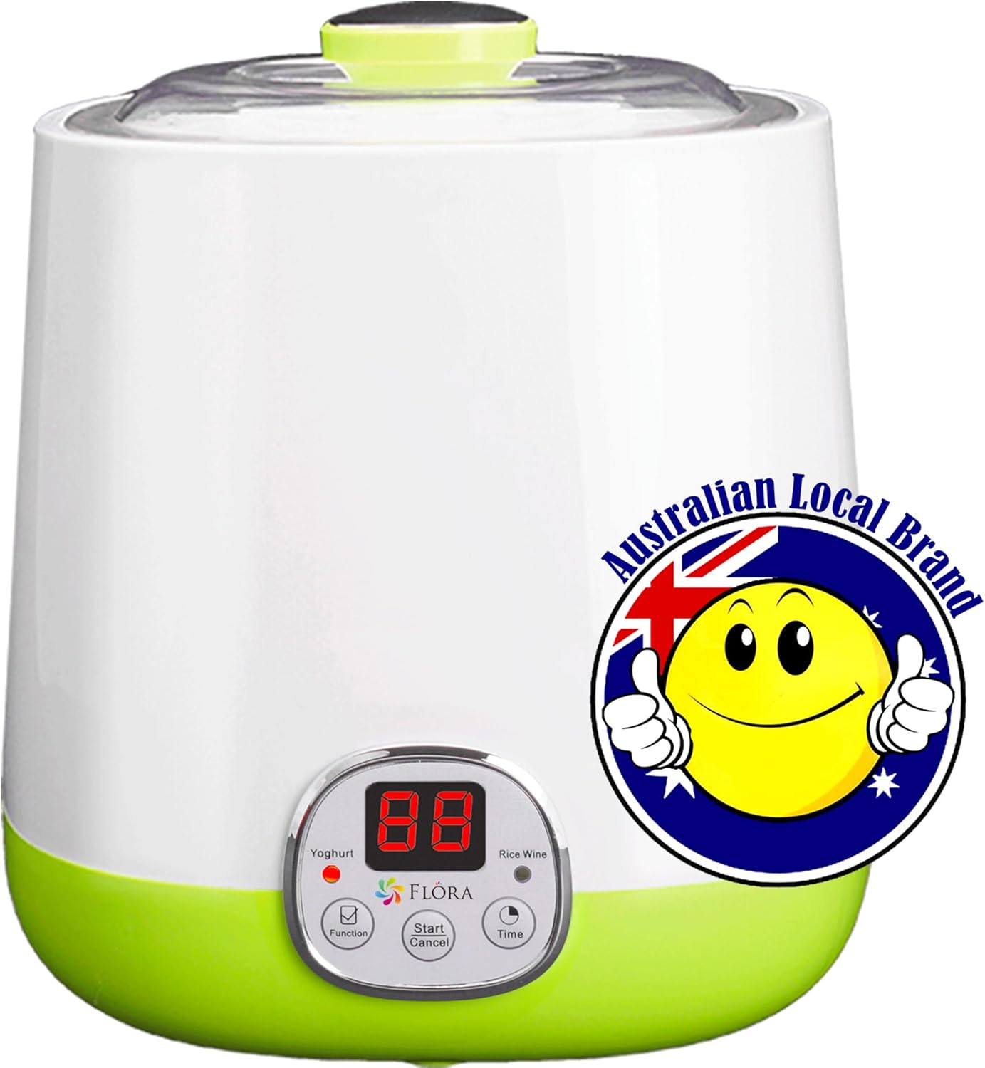 Flora Electric Yoghurt Maker and Rice Wine Machine, 1L Automatic Fermentation Maker with Food Grade Bpa-Free Jar, DIY Homemade Yoghurt and Rice Wine Maker, AU Plug, FL-YME-110 image number 1