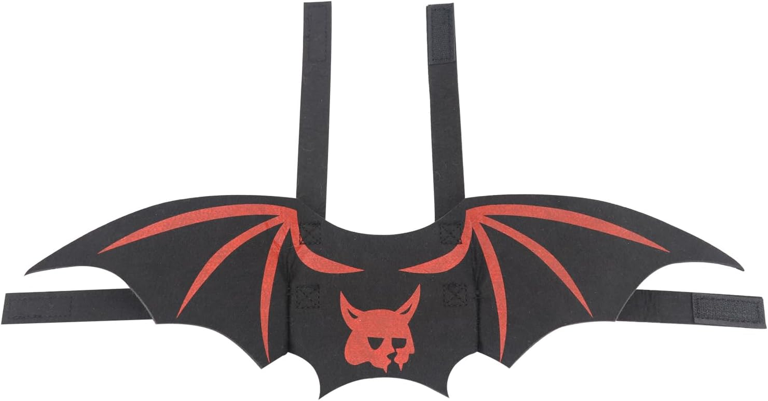 QIYADIN Pet Cat Bat Wings for Halloween Party Decoration, Dog Cosplay Bat Costume,Puppy and Cat Dress up Accessories (Red Ghost, Small) image number 4