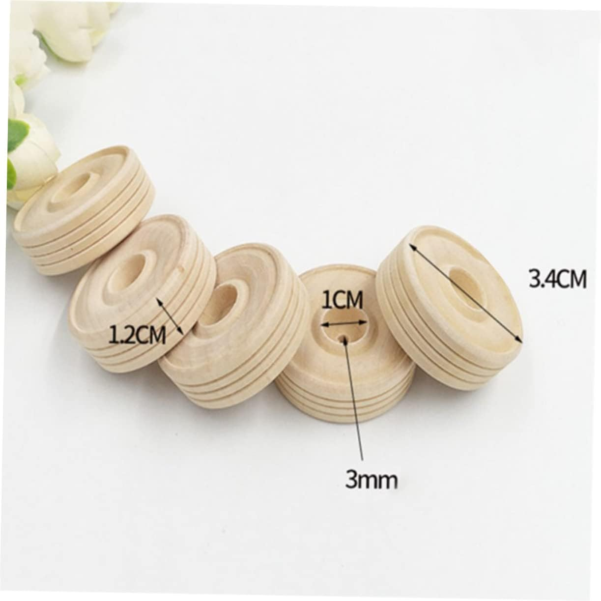 VILLFUL 25Pcs round Toy Wheels DIY Handmade Craft Supplies for Toy Accessories for Crafting and Creating Custom Toys