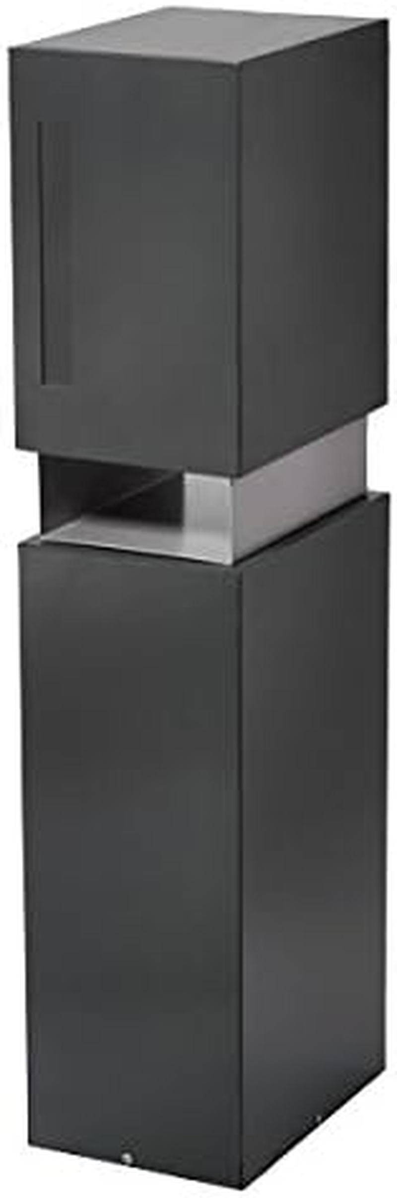 Valencia Deluxe Charcoal Grey with Mailflap Pillar Letterbox image number 3