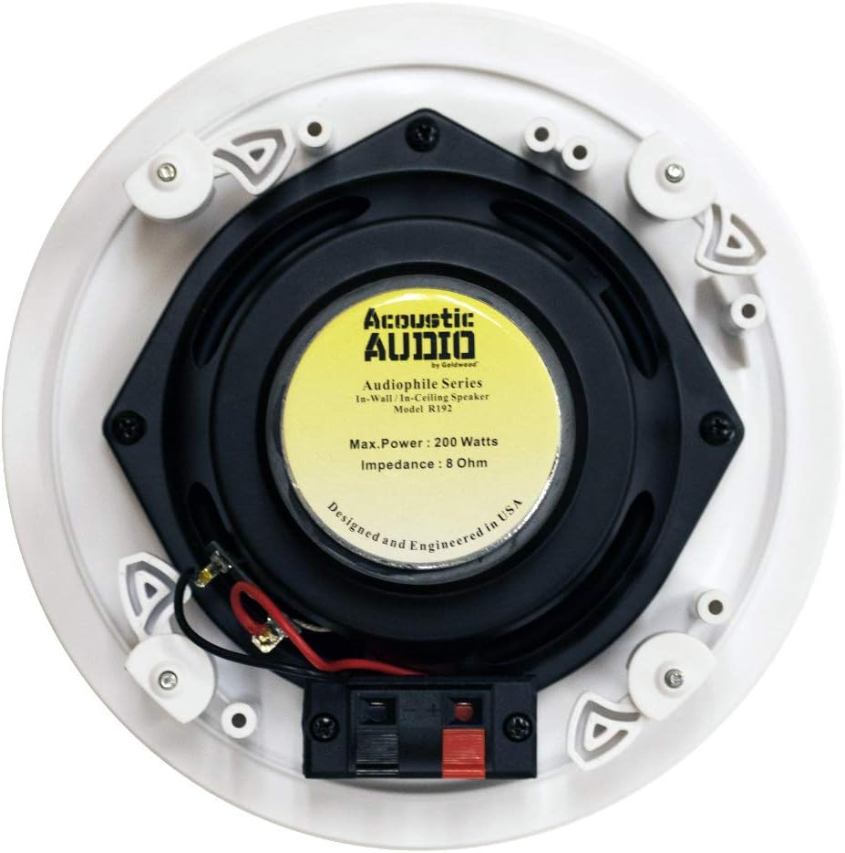 Acoustic Audio R192 Frameless in Ceiling/In Wall 5 Speaker Set 2 Way Home Theater Surround Speakers image number 6