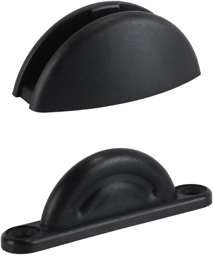 Gorise 2Pcs Caravan Door Retainer Door Stopper, Retaining Catch Holder Nylon with Screws RV for Caravan Motorhome Campervans (Black) image number 2