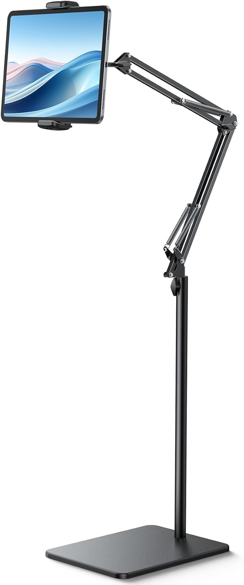 Floor Tablet Stand Phone Holder - Lamicall [55" Height Adjustable][ Flexible Arm] Multi Angle Tablet Holder, 5Lb Weighted Base Bed Mount for 4.7-13" Devices, Ipad Pro Air Mini, Kindle, Tabs, E-Readers image number 5