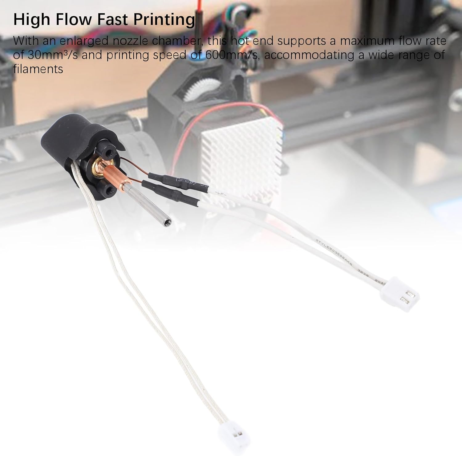 Ceramic Hotend for Ender 3 V3 plus 3D Printer, 0.4Mm Bimetallic Nozzle Extruder Hot End, High Fast Printing Integrated Hot End for 3D Printer Mini Extrusion Head Kit image number 3