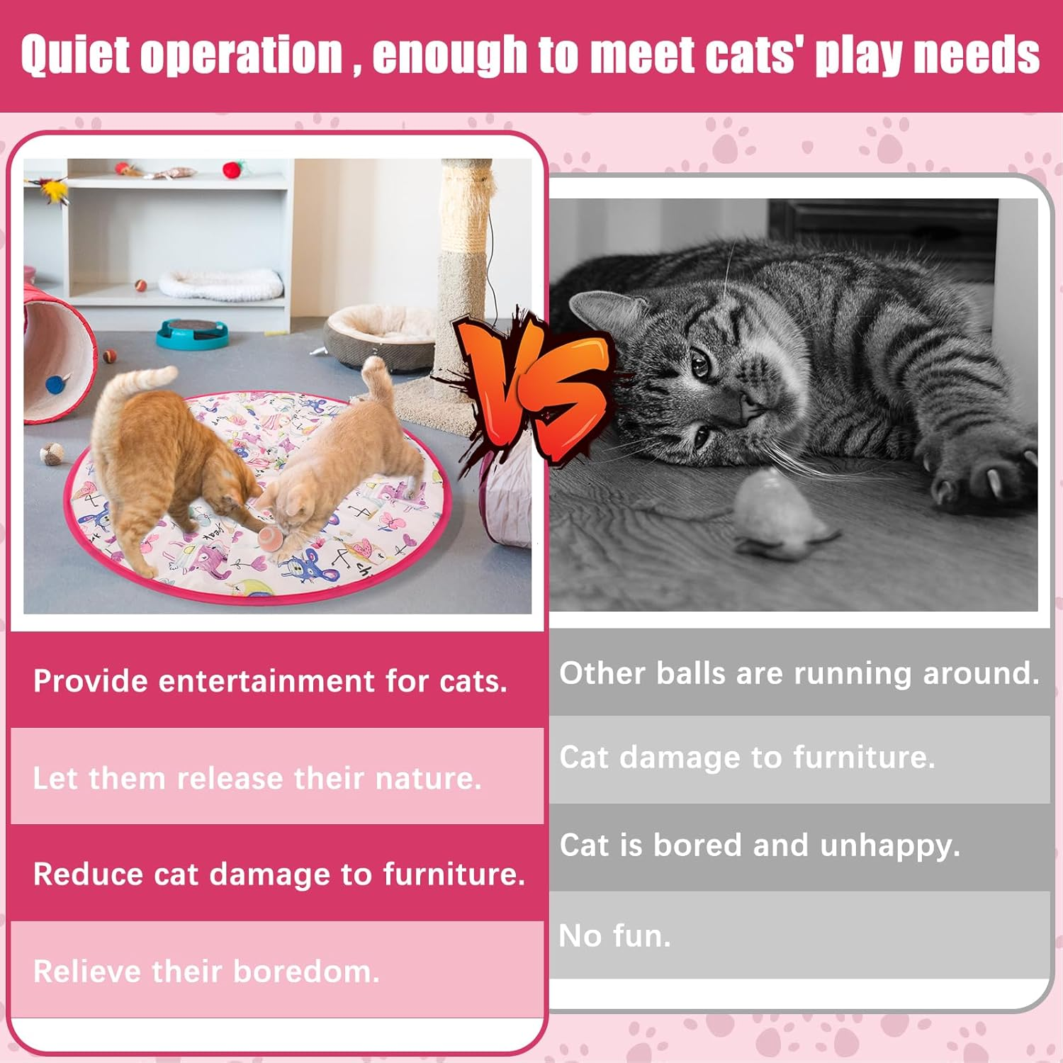 Simulated Cat Hunting Toy with Cat Ball Fun Interactive Cat Toy Rechargeable Hunting Cat Ball Toy Indoor Simulation Hunting Toys for Cats Boredom and Activating Natural Hunting Instincts Pouywh image number 4