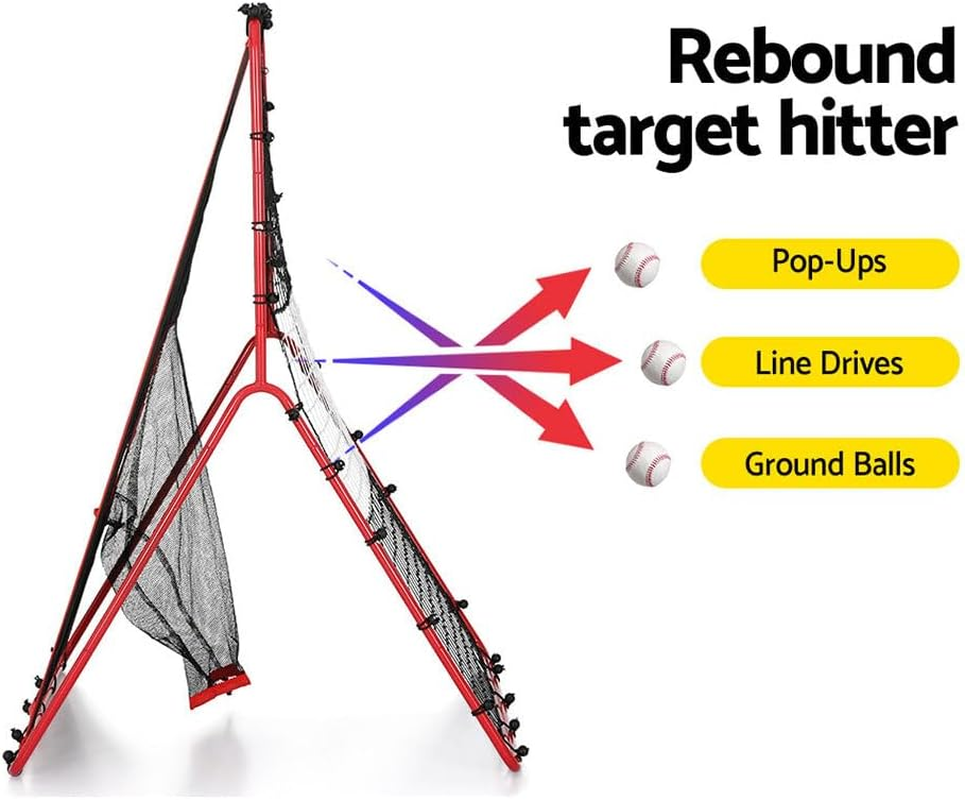 Everfit 2 in 1 Baseball Net Pitching Target Kit, Practice Dummy Batter Strike Zone Sports Portable Softball Training Aid Screen Backyard Indoor Outdoor Camping Equipment, with Carry Bag Blue image number 6