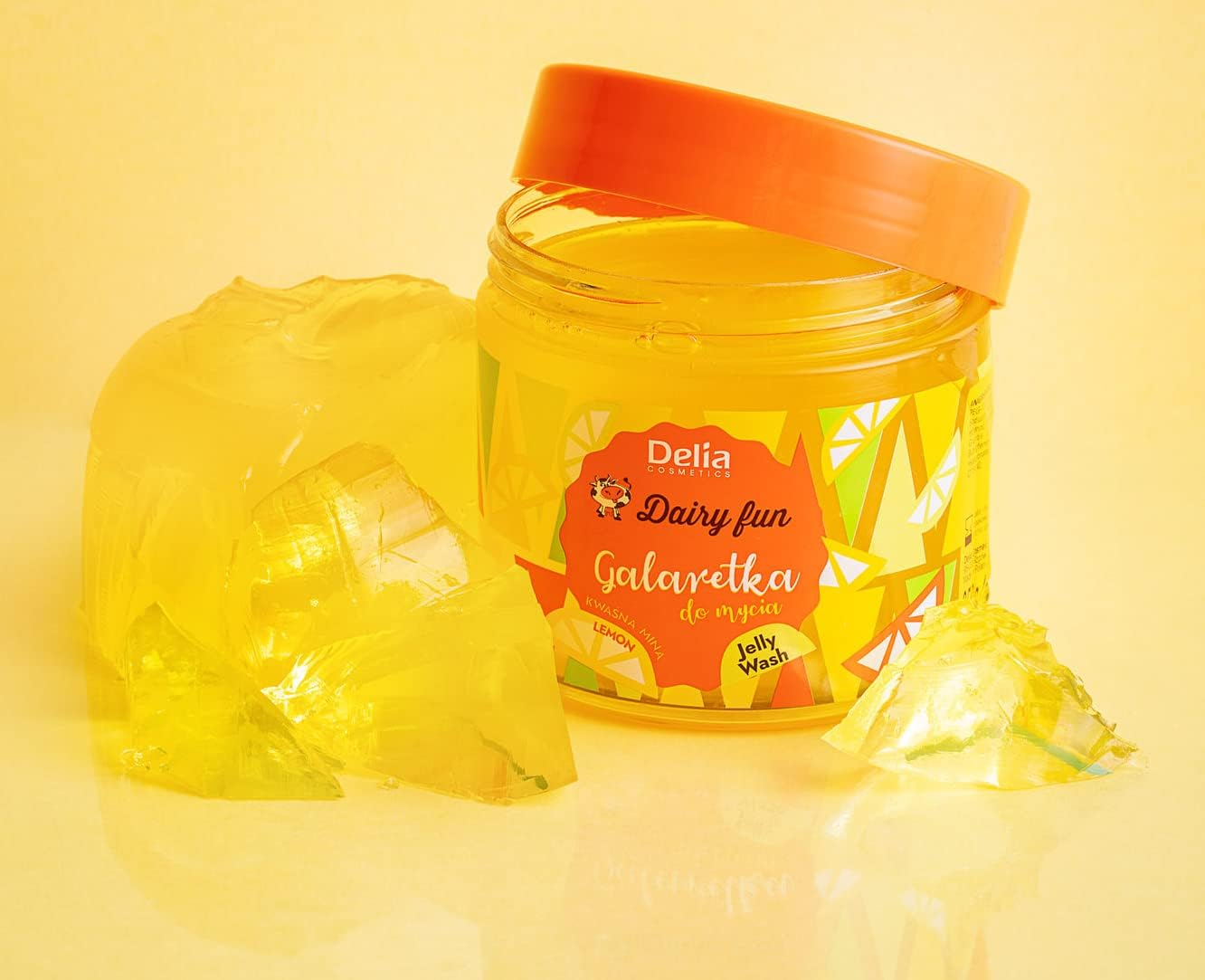 Delia Cosmetics - Dairy Fun - Lemon Jelly for Body Wash - Cleans and Refreshes - Scented and Smooth Skin - Intense Tropical Lemon Fragrance - Natural Extracts - 350 G image number 3