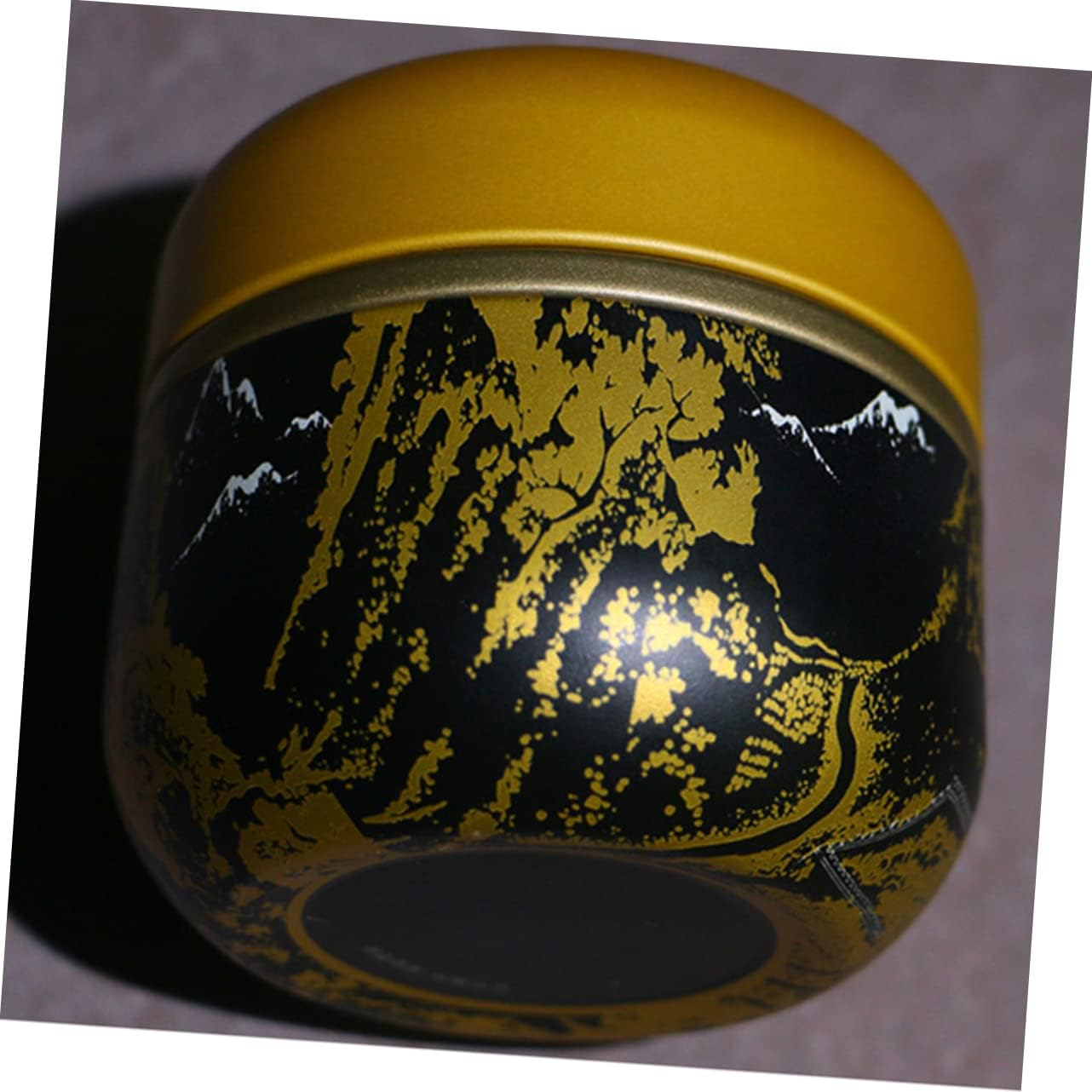 NAMOARLY 4Pcs Mini Tea Can round Shape Metal Tinplate Sealed Tea Jar Storage Box for Home Use image number 2