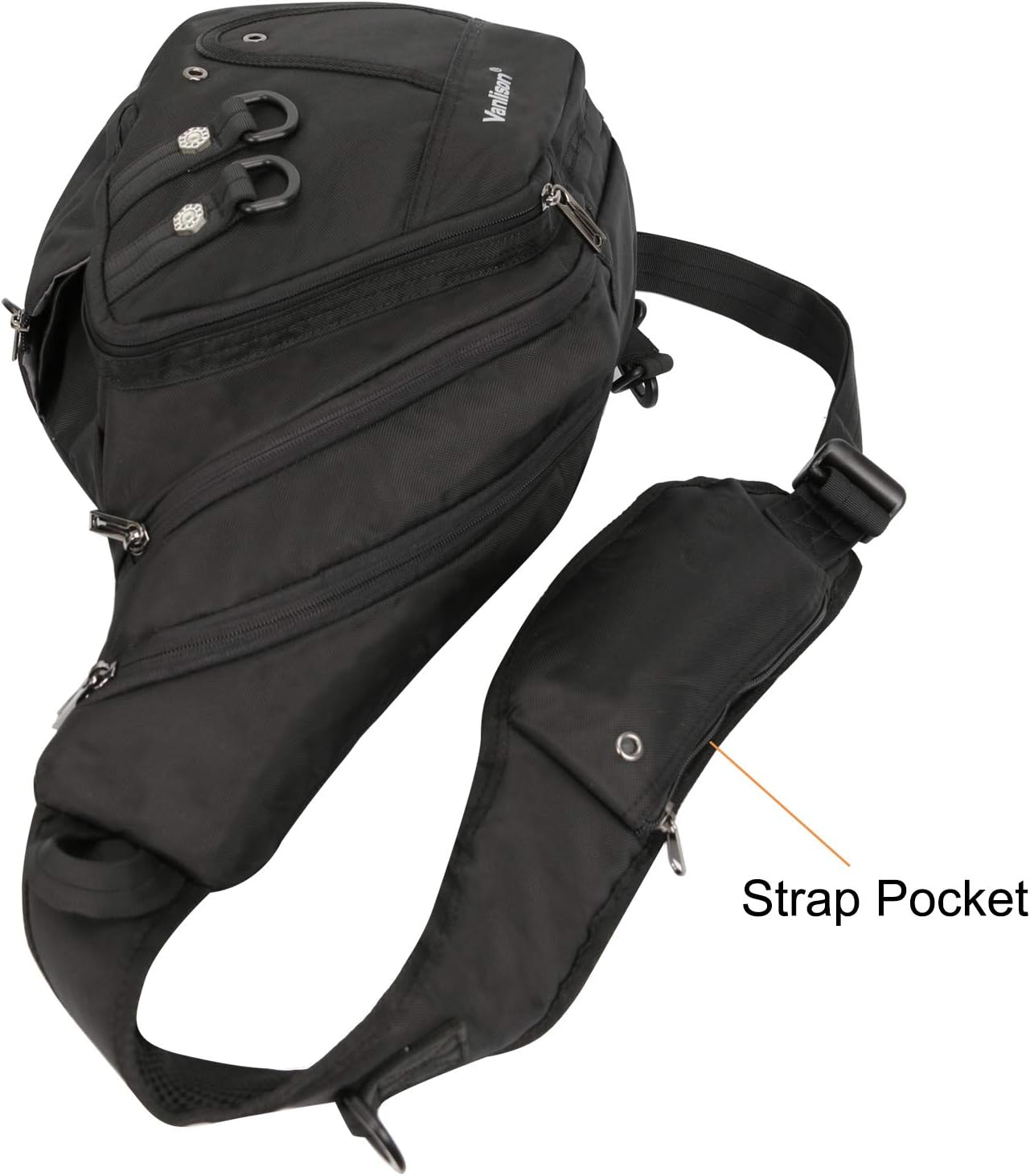 Vanlison Crossbody Sling Bag Small Backpack for Men Women Teens Bag - A-Green(Fits 10.5" Ipad) image number 7