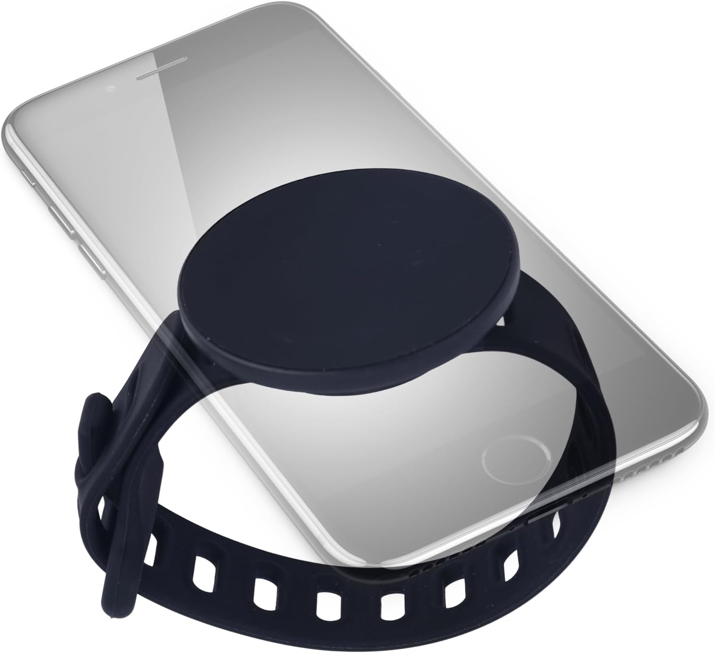 5Pcs Universal Phone Mount Kit, Adjustable Stroller Phone Holder with Magnetic Sheets Gasket & Lanyard Hands-Free Smartphone Stand for Baby Stroller Shopping Cart (Black)