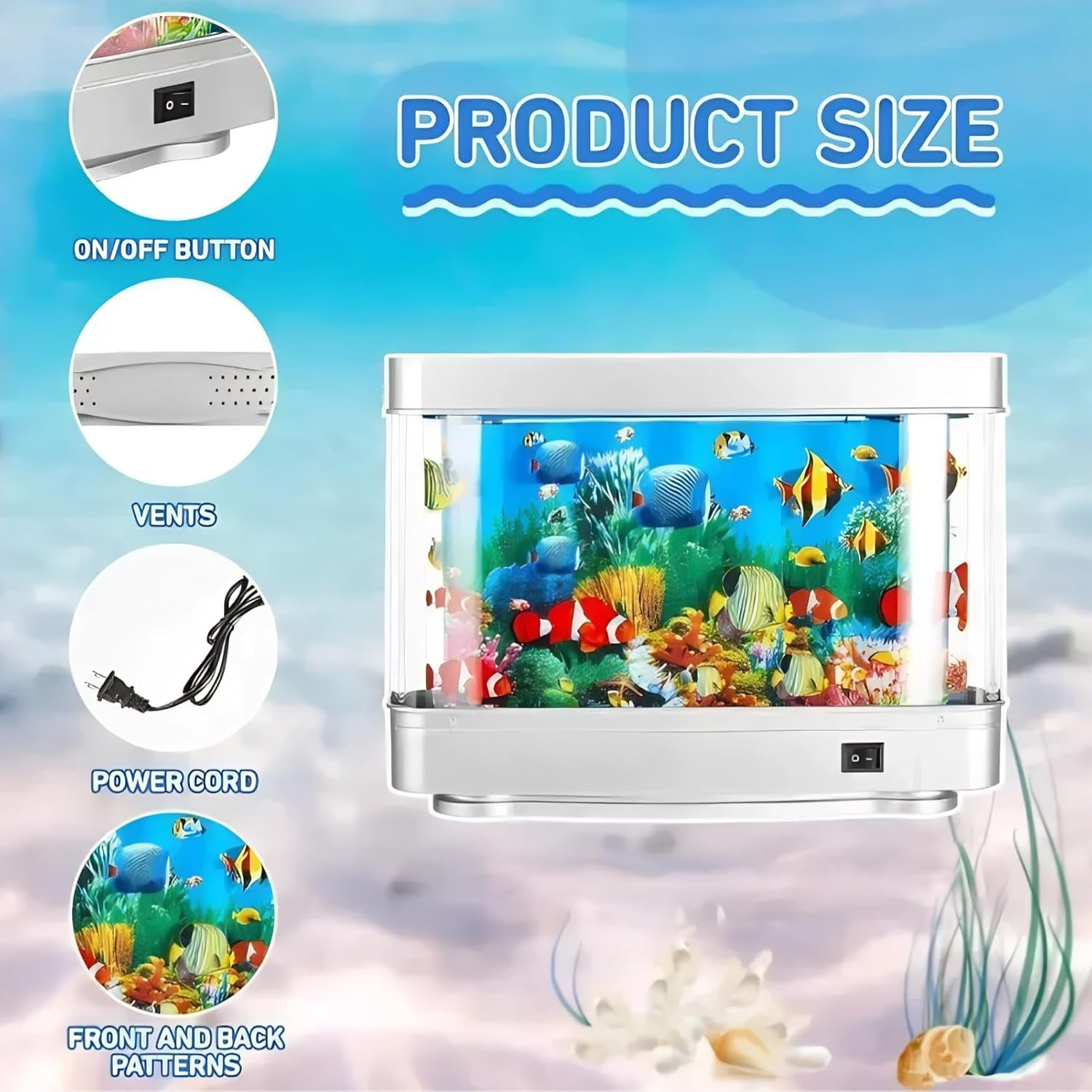 Artificial Tropical Fish Fake Fish Tank Lamp, Multifunction Artificial Tropical Fish Tank Lamp, Fish Tank Mini Fake,For Kids Baby image number 2