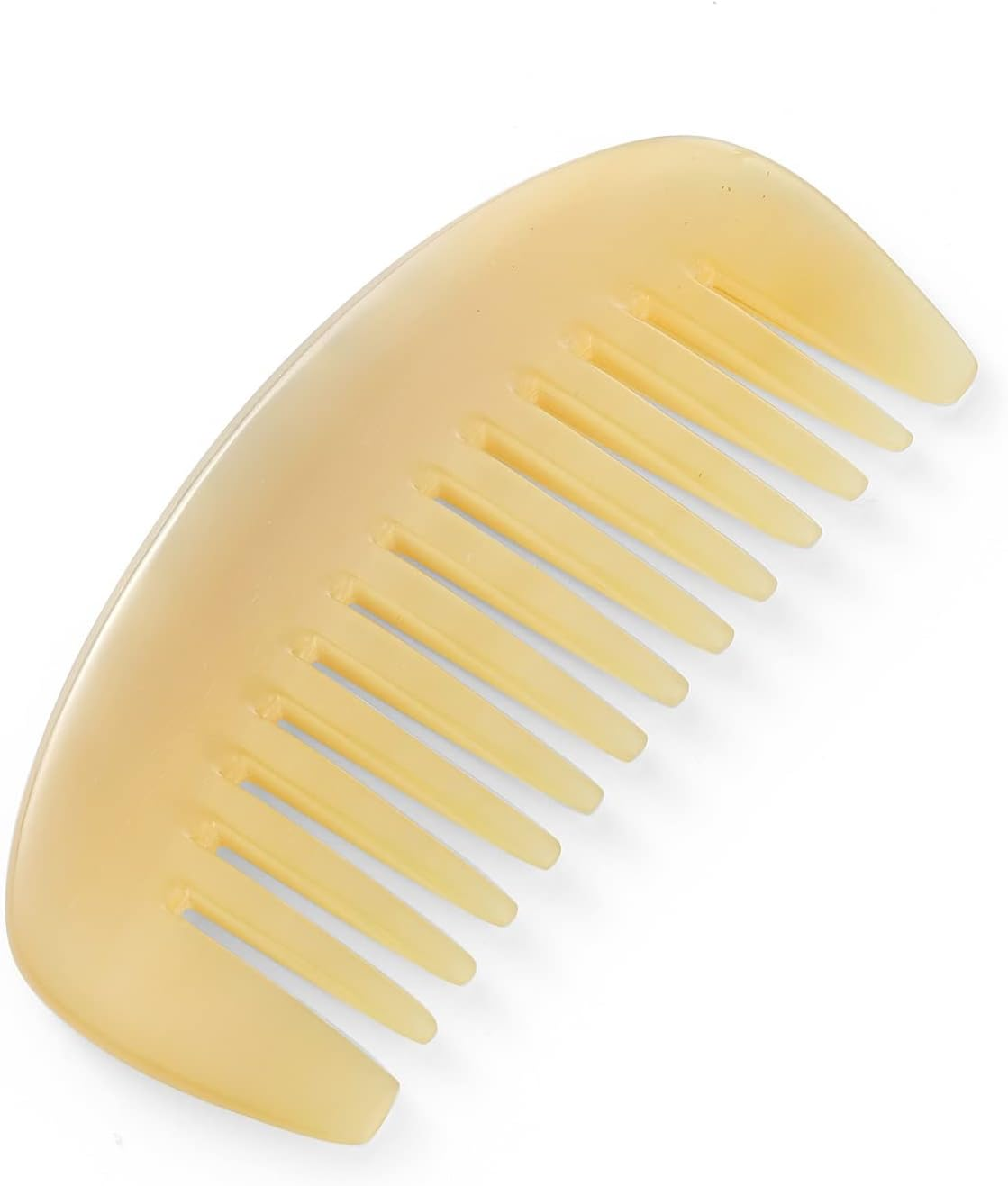 Wide Tooth Hair Comb Premium Natural Sheep Horn Comb 100% Handmade anti Static Hair Detangler Comb Semicircle Pocket Comb(Semicircle STY2) image number 5