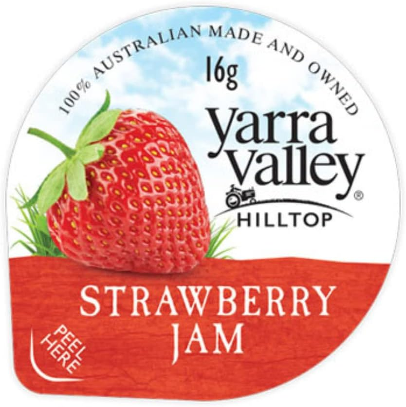 Yarra Valley Hilltop Strawberry Portion Control Jam (Pack of 200)