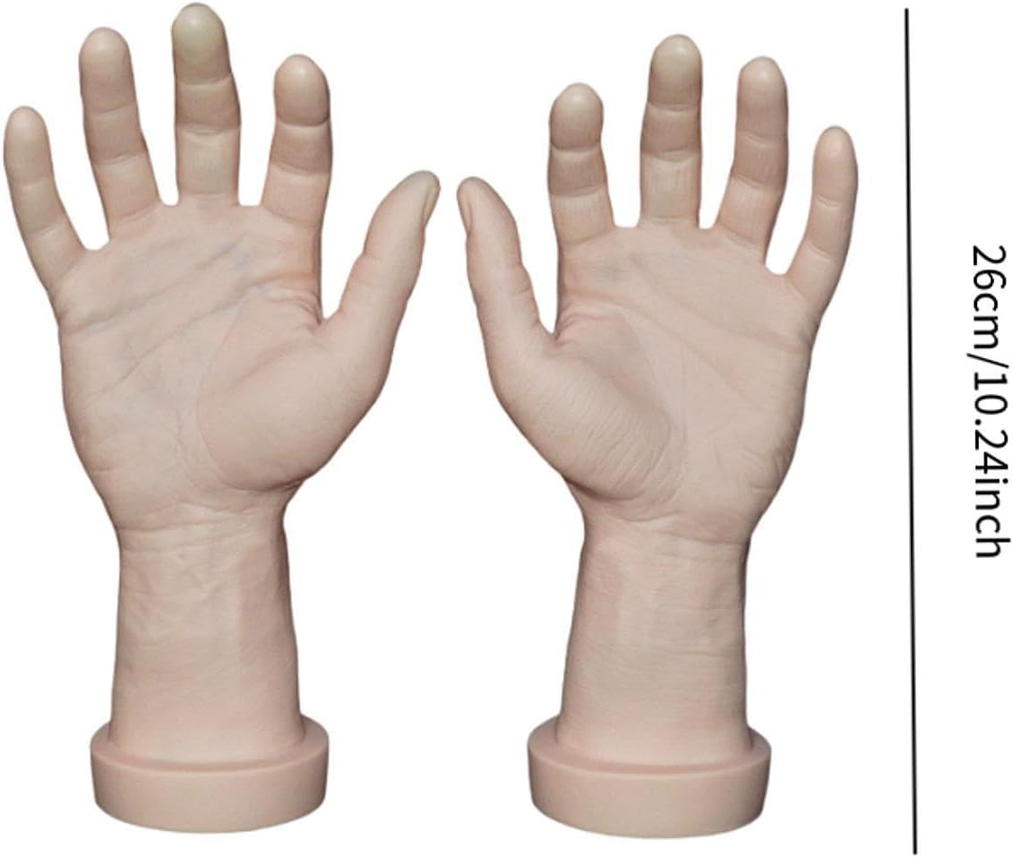 Generic 2X Left and Right Mannequin Hands for Nail Practice and Party Use , Skin, as Described - White image number 6