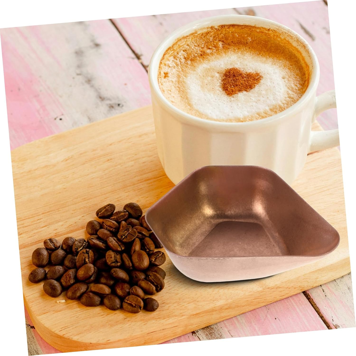 Alipis Coffee Bean Tray Stainless Steel Measuring Dish for Espresso Accessories Coffee Station Accessories Bean Weighing Dish Machine Dosing Cup Tea Serving Tray