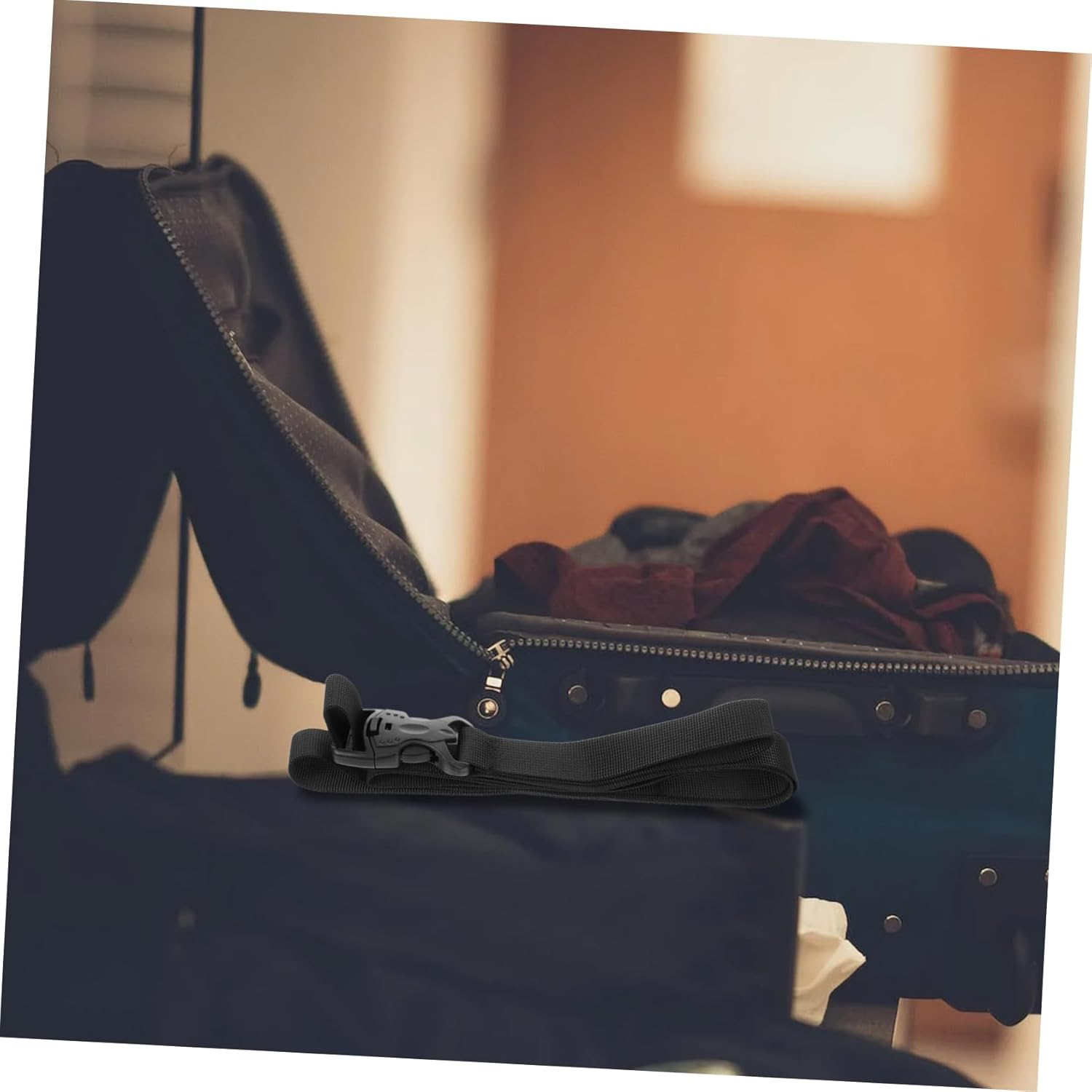 PAMINGONO Elastic Luggage Straps for Suitcases Cross Luggage Straps Buckle Adjustable image number 3