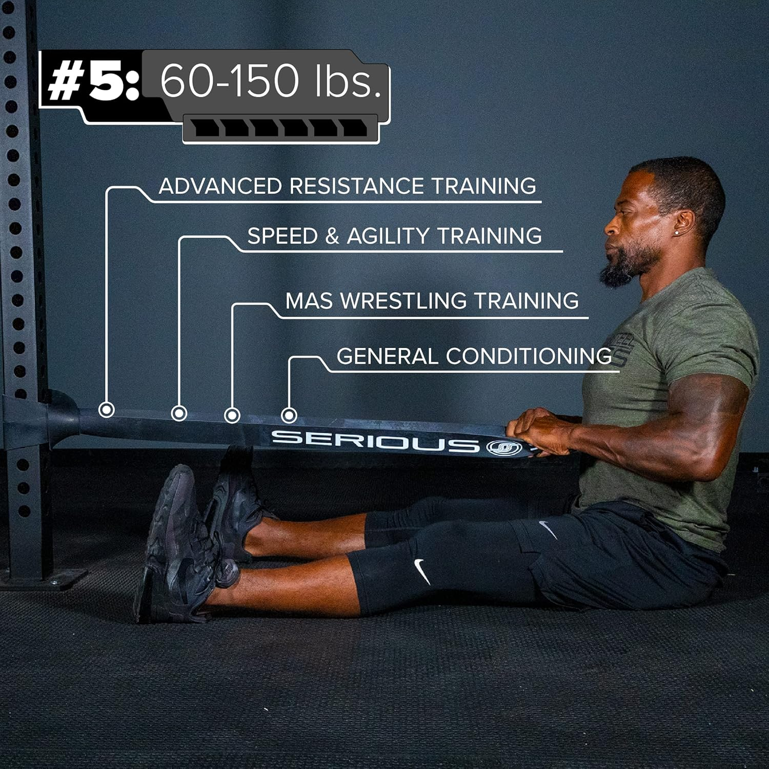 Serious Steel Assisted Pull-Up Band, Resistance & Stretch Band | Powerlifting Bands | Pull-Up and Band Starter E-Guide INCLUDED (Single Unit) 41-Inch