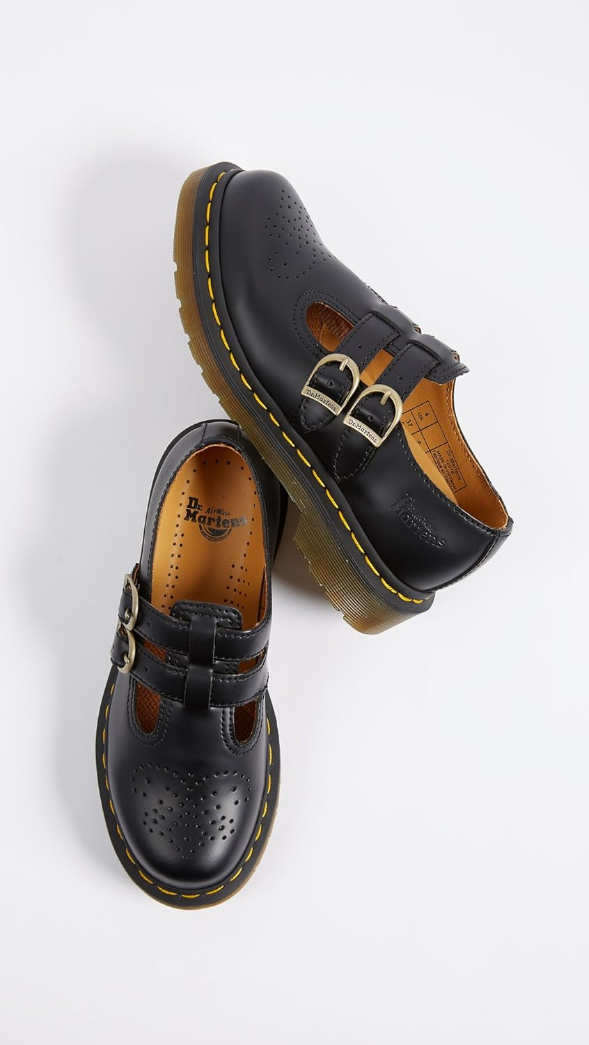 Dr. Martens 8065 Double Strap Mary Jane Shoes Flats Leather School Style Sandals