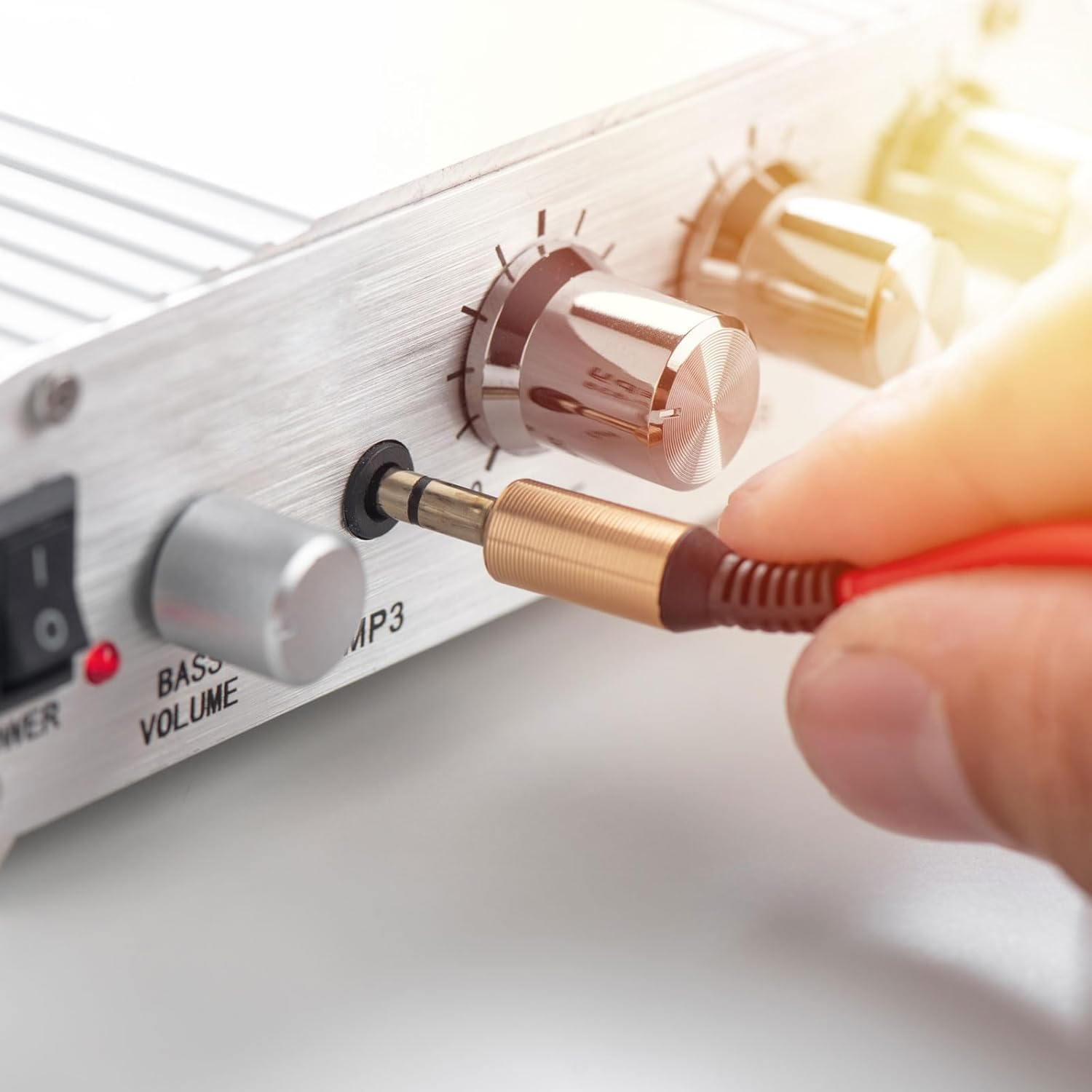 Uxcell 2 Pack Aux Cable 3.5Mm Male to Male Nylon Braided 5Ft 4 Pole Hi-Fi Stereo Sound Auxiliary Cord Orange for Earphones, Smart Phones, Home/Car Stereos, Speakers, Computers