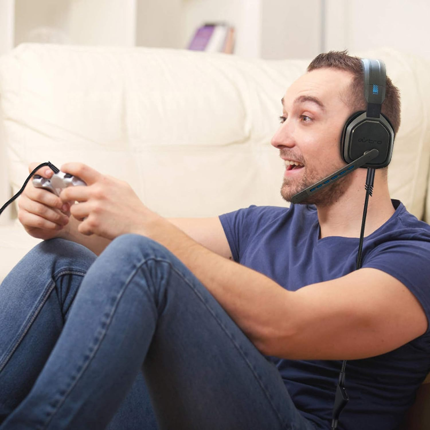 2M Replacement Headset Cable with Volume Control, Gaming Headsets Cord, Compatible with Astro A40TR, A40, A10 image number 4