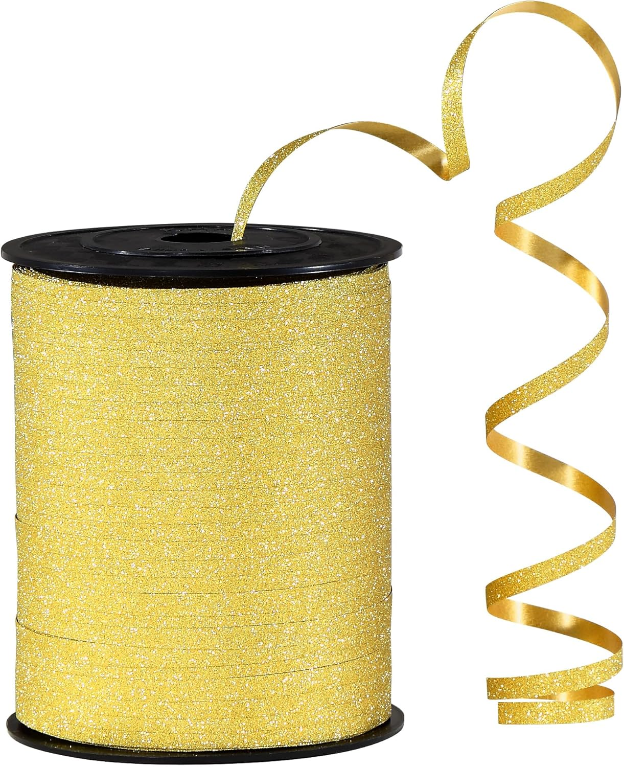 Black Glitter Curling Ribbon 500 Yards Blue Ribbon of Perfect for Gift Wrapping Balloons Curly Decorations Thin 3/16" Ribbon for Baby Showers Christmas and More.