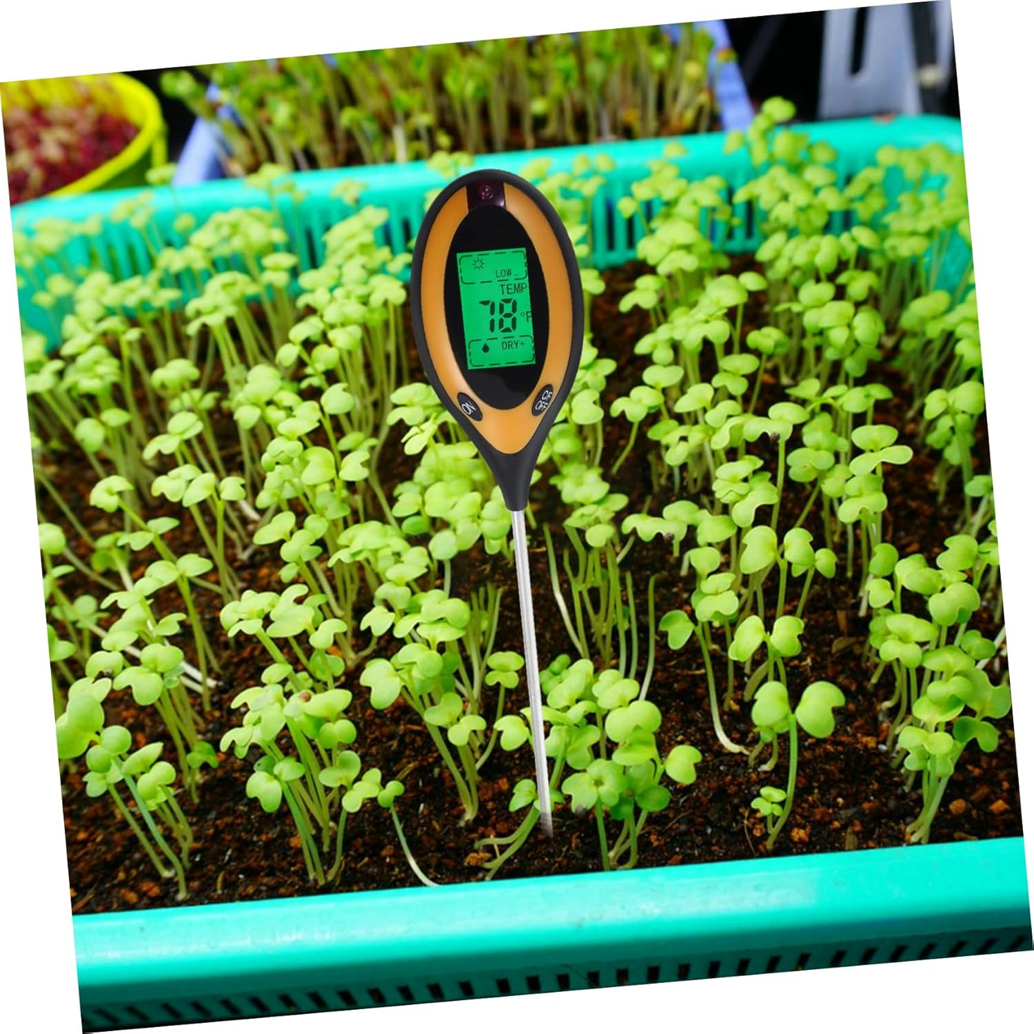 Kisangel Soil Moisture Garden Soil Tester Temperature and Ph Testing for Outdoor Lawn Farm Gardening Hygrometer image number 5