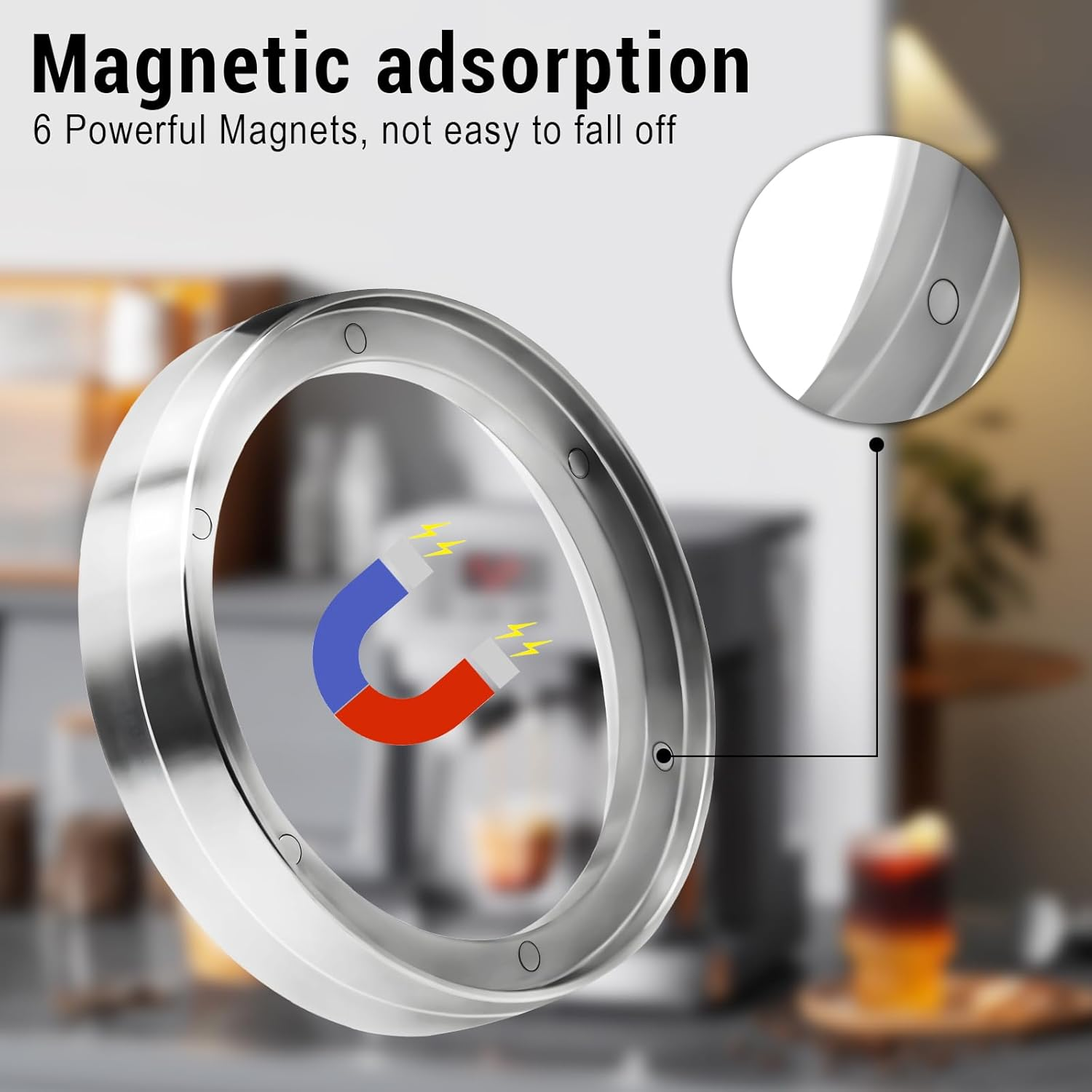 58Mm Magnetic Dosing Funnel, Stainless Steel Dosing Ring Espresso Coffee Machine Accessories for Home Coffee Bar Compatible with 58Mm Portafilter