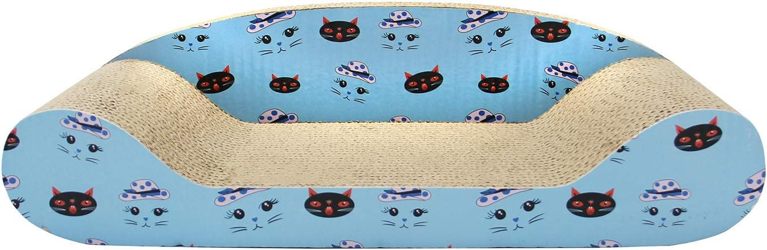 BPS BPS-10057 Cardboard Scratching Post Scraper Cat Scraper Cardboard Included Catnip Grass 2 Models Choose 50 X 22.5 X 13.5 Cm (Sofa Shape) image number 1