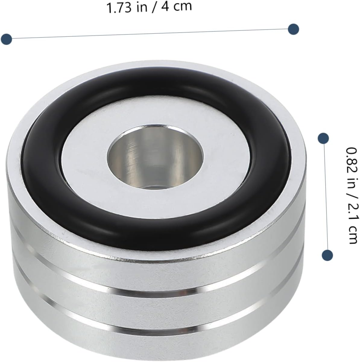 Gadpiparty anti Vibration Amplifier Feet Pads 2Pcs Small Silver Aluminum Alloy Speaker Isolation Base Pads for Hi-Fi Audio Amplifiers and Cd Players in Home Theater Systems