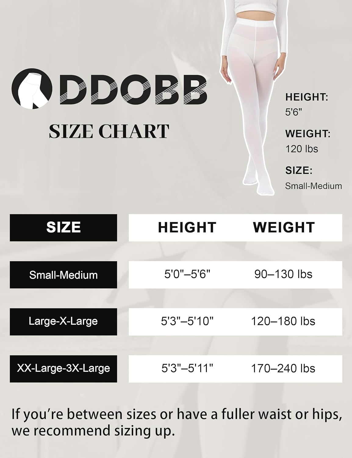 20D/80D Tights for Women Opaque Black High Waisted Stockings Womens Footed Pantyhose with Reinforced Toe image number 5