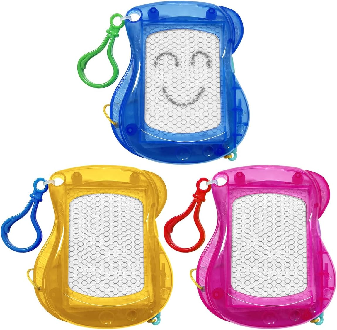 BEZANU Mini Magnetic Drawing Board, 3 PCS Doodle Board Keychain for Birthday Gift, Goodie Bag Filler (8.5 X 10Cm/3.34 X 3.93In) image number 1