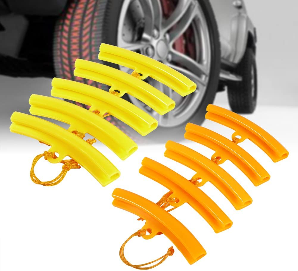 5 Pcs Car Tire Rim Protectors, Changer Guard Rim Protector Tyre Wheel Changing Edge Savers Tool Wheel Changing Rim Savers Motorcycle Tire Changer Guard Rim Protector (Yellow) image number 4