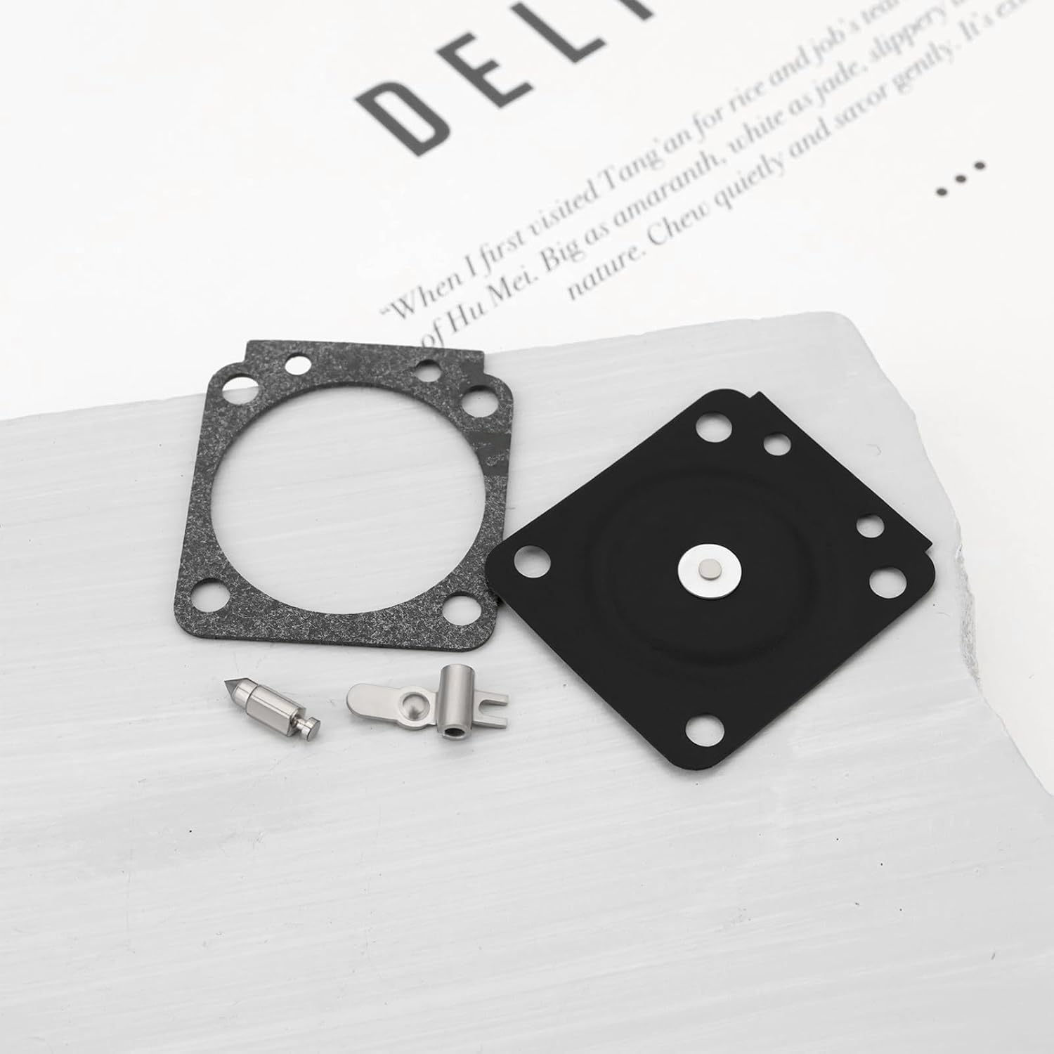 2 Set Carburetor Carb Repair Rebuild Kit Compatible with ZAMA RB-129 C1M-W26 C1M-W26A C1M-W26B C1M-W26C C1M-W47 Compatible with Poulan Pro image number 1