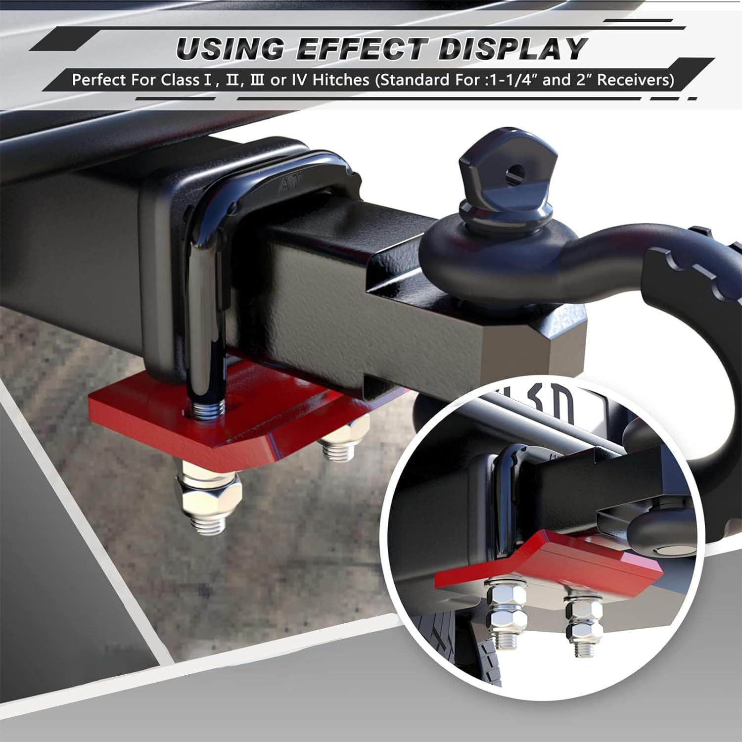 Hitch Tightener anti Rattle Stabilizer - Heavy Duty Hitch Clamp, Rubber Isolator and Anti-Rust Double Coating Protective image number 6