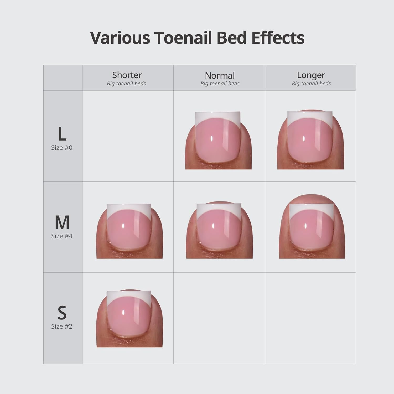 Btartboxnails XCOATTIPS Toe Nail Tips - Lamp-Curable Real Square Pink Press on Toenails for Women, 150 Soak off French Tip Toe Nail Extensions in 15 Sizes, Builder Gel & Top Coat Required image number 4
