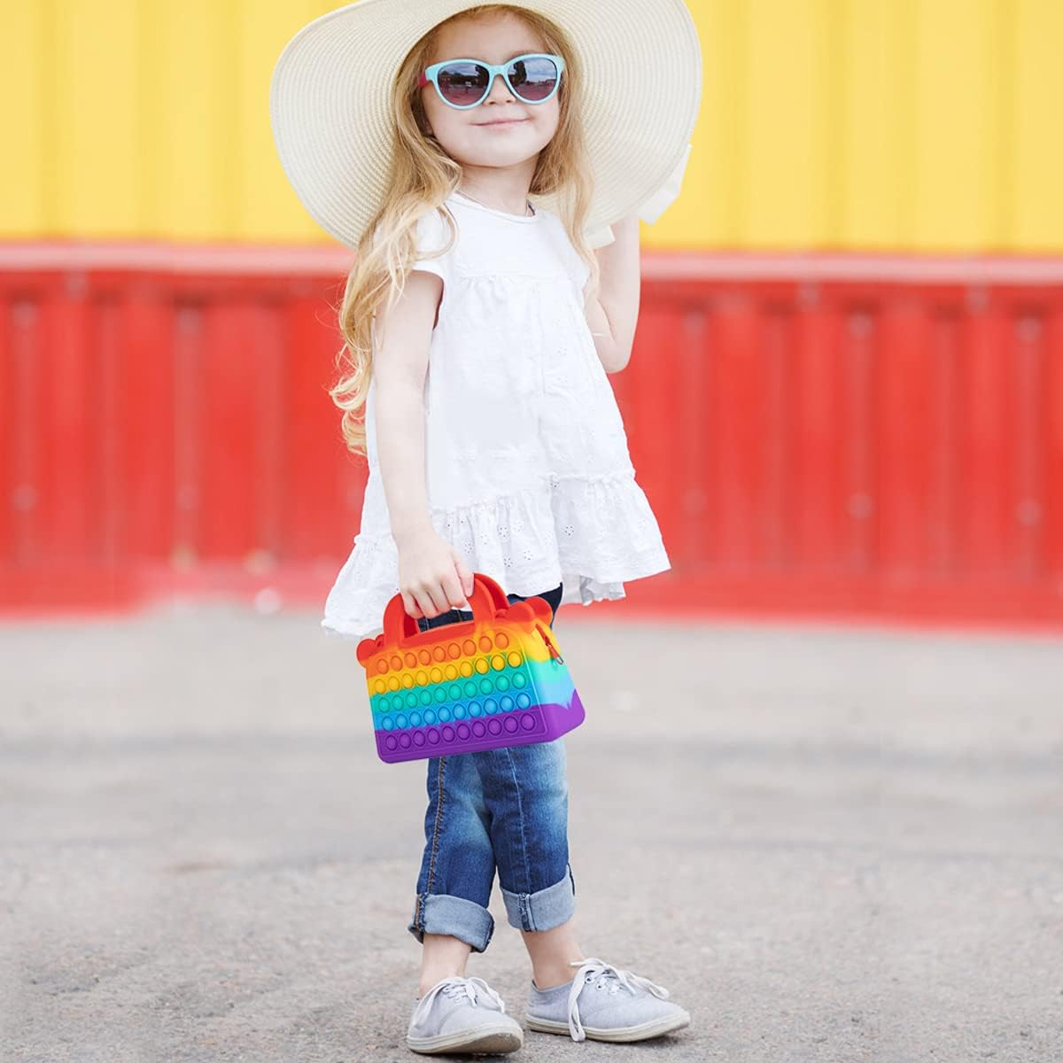 AWINNER Push Bubble Fidget Pop Handbags,Shoulder Bag for Girls and Women Relief Stress Sensory Toy image number 1