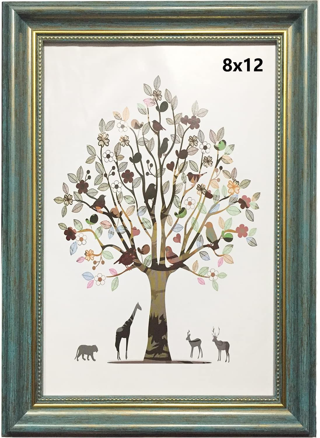 FRAMEWOLD 8X12 Picture Frames Blue.Front Opening 7.2X11.2. (20X30 Cm Picture Frame).Plastic Panel Not Glass. Imitation Wood Grain.Table Top Display and Wall Mounting.Carton Packaging.&hellip; image number 5