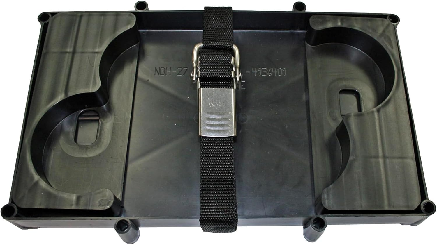 T-H Marine Optima Battery D27M and D31M Series Tray Holder with Poly Strap - Rugged Replacement Battery Box Is UV and Corrosion Resistant - 8 Mounting Slots