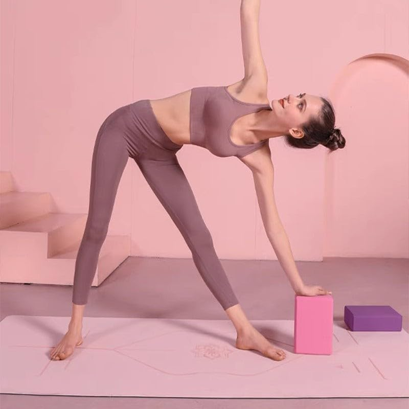 2PCS EVA Yoga Block Brick Foaming Home Exercise Practice Fitness Gym Sport Tool, Versatile Fitness Bricks for Stretching, Strengthening & Balance, Compatible with Yoga & Pilates, Portable and Non-Toxic